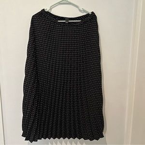 Halogen Pleated Midi Skirt Polka Dot Size Medium Retro Vintage 50s